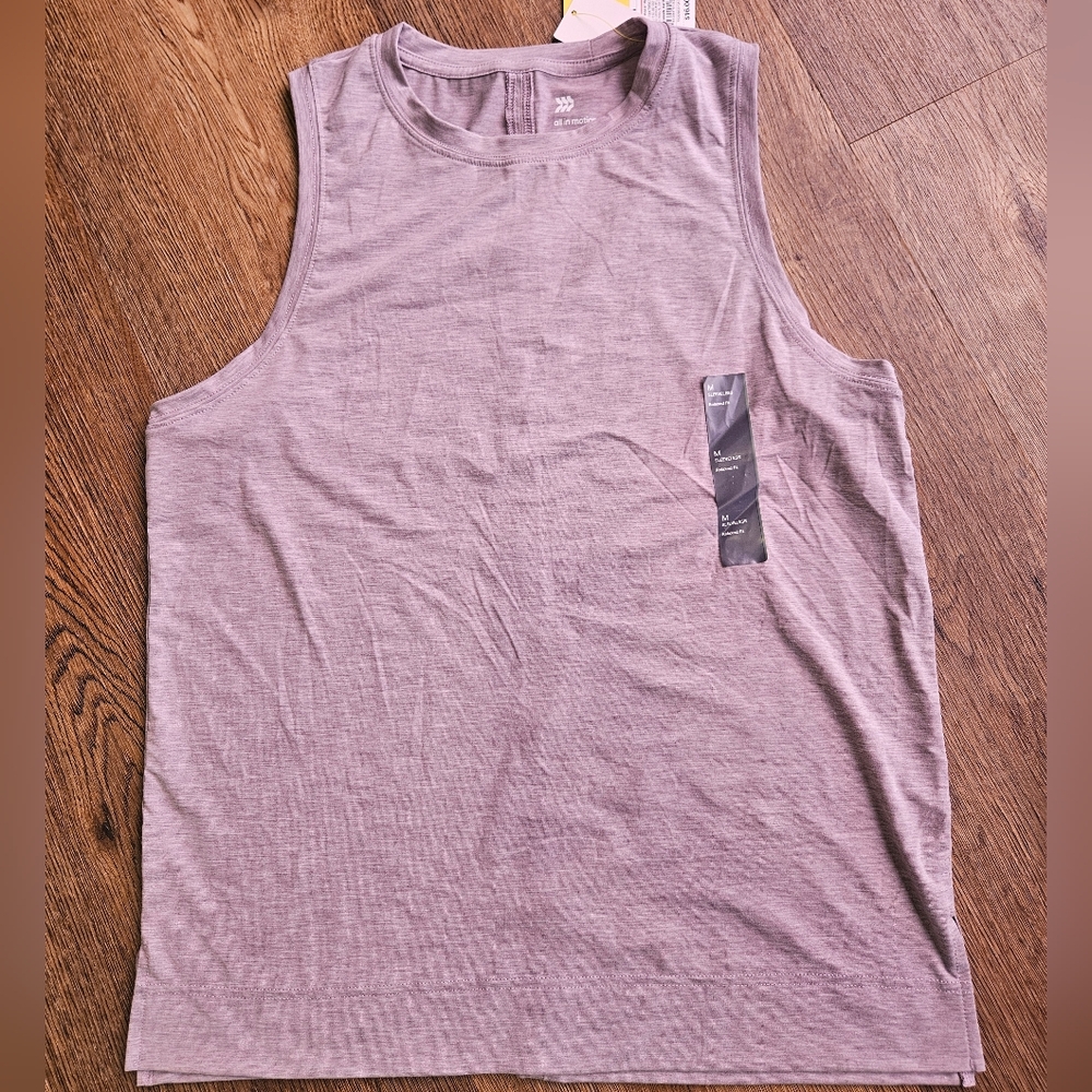 All in Motion Heathered Purple Tank Top M